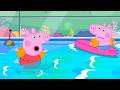 George Pig Gets STUCK In The BIGGEST WAVE EVER Peppa George Water Park Tales Full Episodes
