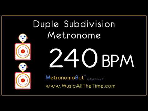 Duple subdivision metronome at 240 BPM MetronomeBot
