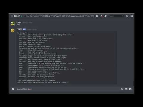 Tipping in Action in WrkzCoin Discord