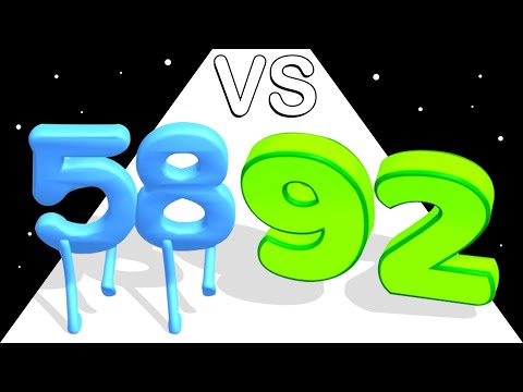 Digit Run 3D VS Level Number Run: Level Up Number (Max Level)
