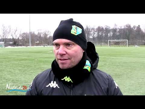 28.01.2023 Trener Siarki Łukasz Becella, po sparingu: Siarka Tarnobrzeg-KSZO Ostrowiec Św. 6:0 (3:0)