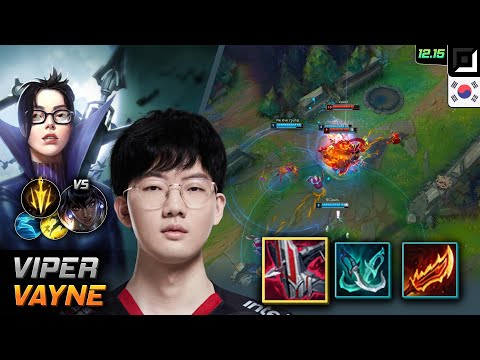 Viper Adc Vayne Immortal Shieldbow Lethal Tempo - Viper Vayne Match Highlight - LOL KR 12.15
