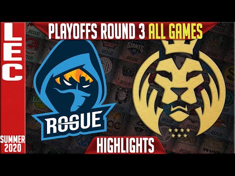 RGE vs MAD Highlights ALL GAMES | LEC Playoffs Summer 2020 Round 3 | Rogue vs MAD Lions