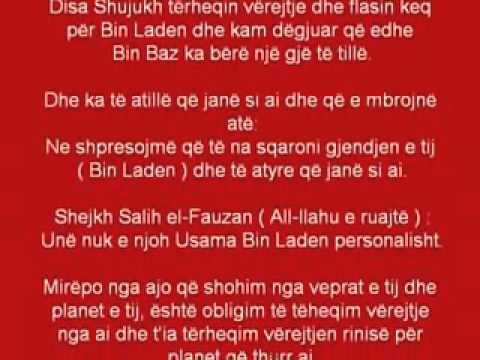 Është obligim të tërhiqet vërjtje ndaj Bin Ladenit: Shejkh Sali el Feuzan (Allahu e ruajt)
