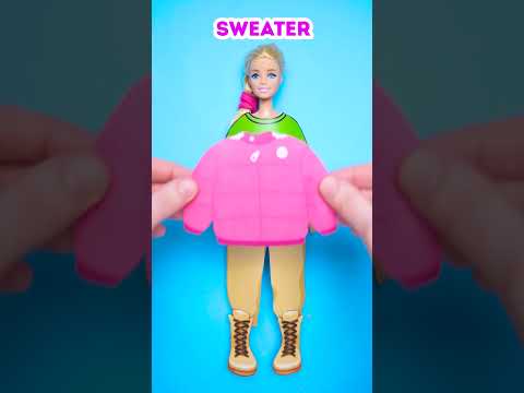 إنقاذ باربي المتجمدة! ❄️ درس ارتداء الملابس #فيديو_قصير #تعلم