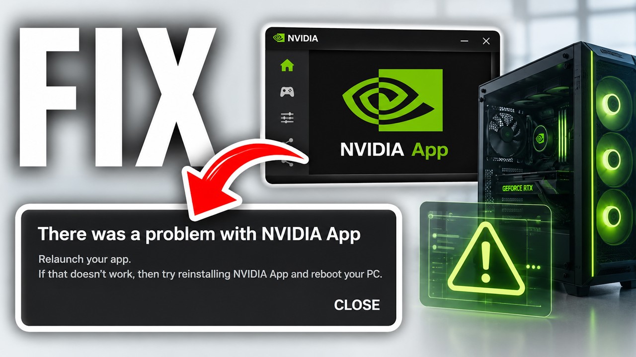 How To Fix "There Was A Problem With NVIDIA App" Try Again Later - NEW🎮🔥