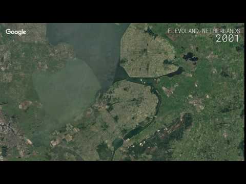 Google Timelapse: Flevoland, Netherlands