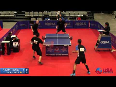 Men's Doubles Round of 16: Hazinski/Seemiller vs. Alto/Umel Jr. - 2012 US National Championships