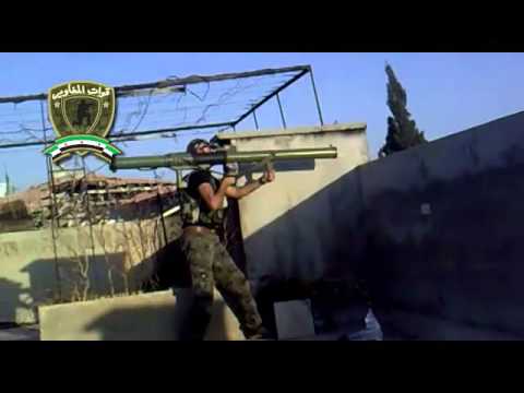 استهداف  لقوات النظام بقاذف بي 10 من قبل لواء فتح الشام في حرستا في ريف دمشق