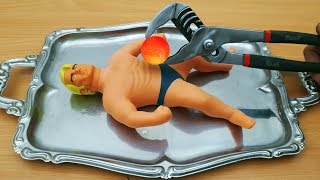 EXPERIMENT Glowing 1000 Degree METAL BALL vs Stretch Armstrong
