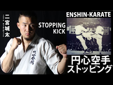 円心空手のストッピング【二宮城太】Enshin-Karate Front Stopping-Kick