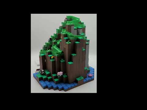 Minecraft-inspired Mine Cart Chase (marble run)