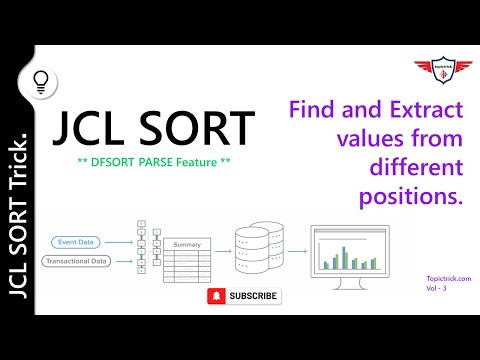 JCL Tutorial - JCL SORT INREC PARSE | JCL SORT PASRE Example, PARSE in JCL. JCL Sort tips and tricks