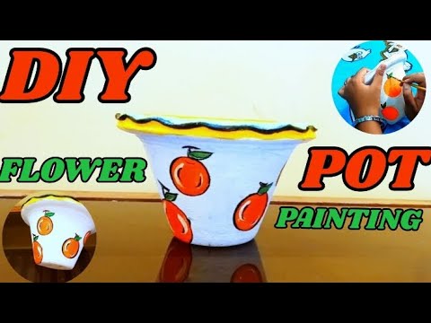 DIY Flower Pot Painting || By Ipsita