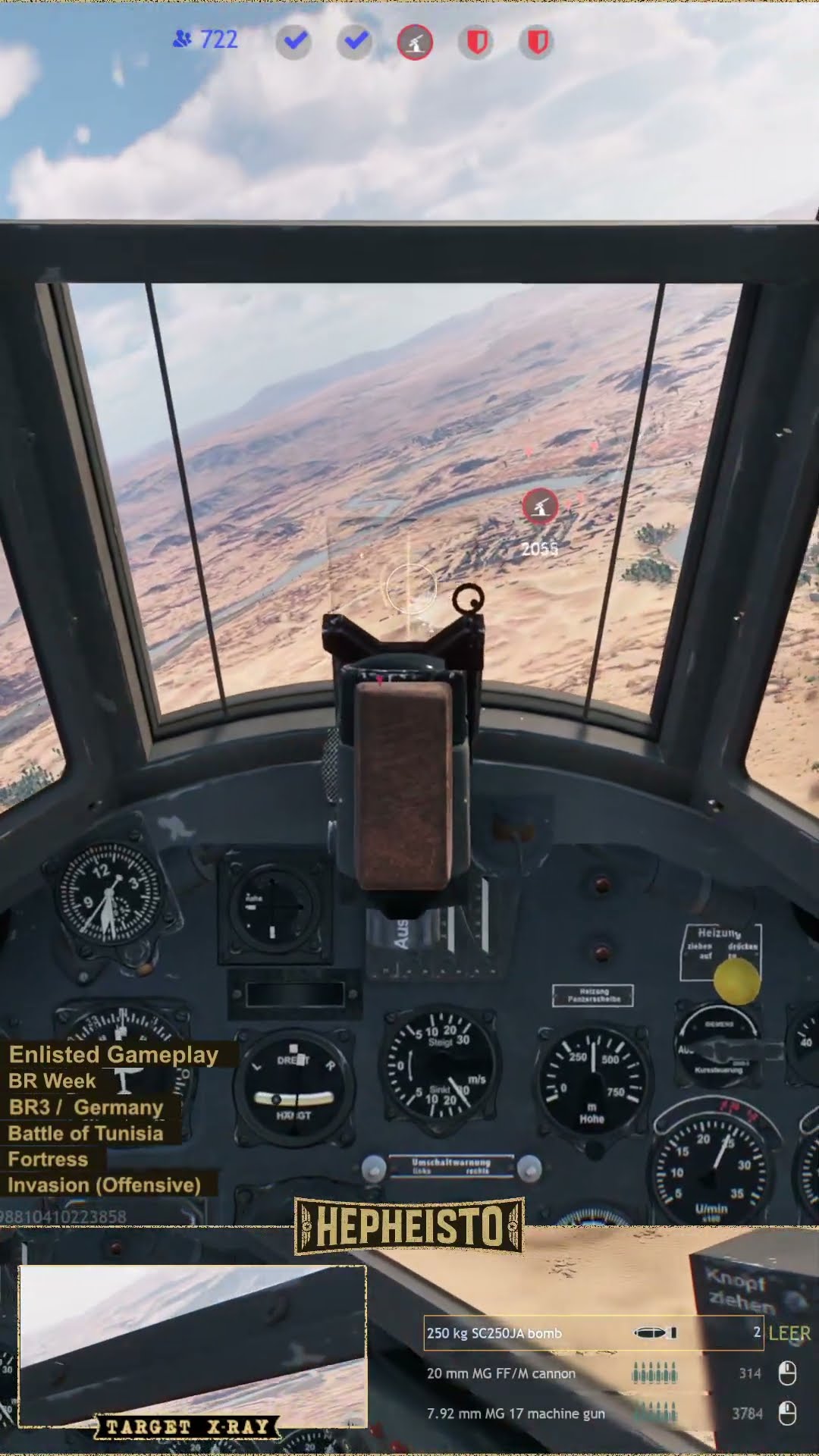 Pilot eliminates Plane P-39Q-5 with 7.92mm MG 17