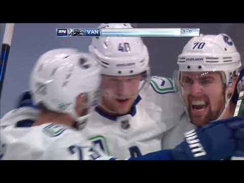 Elias Pettersson Dekes Out Lehner And Puts The Puck In The Empty Net