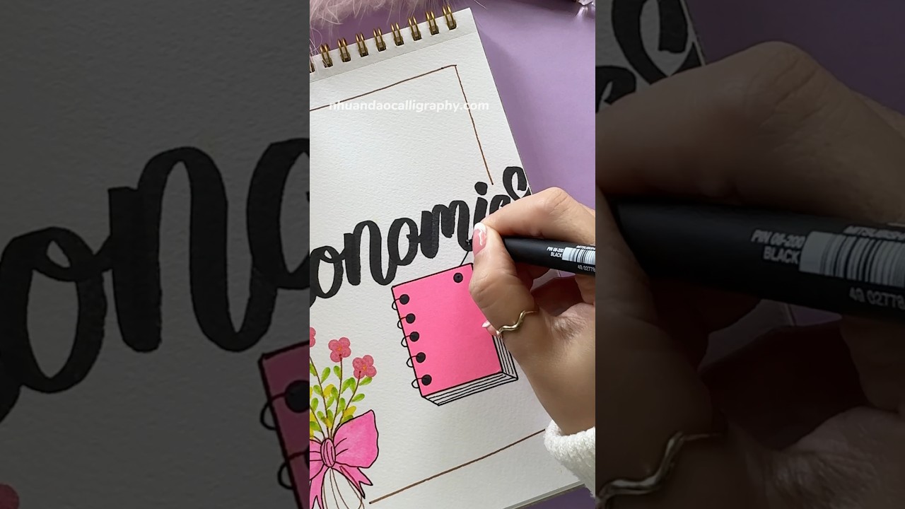 Easy Front Page Idea:  Economics 💰 #NhuanDaoCalligraphy #FrontPage  #shorts