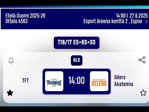 T16/17 ES+KS+SS: TFT vs OILERS AKATEMIA - 27/09/2025