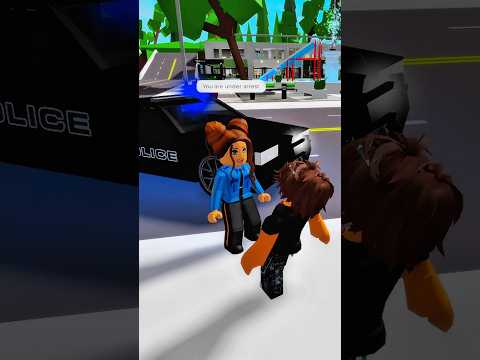 I got arrested for 1 second 💀 #roblox #brookhaven  #brookhavenstory