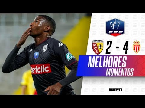 EX-FLAMENGO VOA, FAZ GOL E DÁ ASSISTÊNCIA! MELHORES MOMENTOS DE LENS 2 X 4 MONACO NA COPA DA FRANÇA