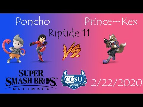 Riptide 11 CCSU Smash Ultimate - Poncho (Lucas, Mii Brawler) vs Prince~Kex (Fox)