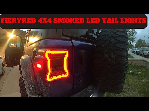 Jeep Wrangler JL  Fieryred 4X4 Smoked LED Tail Lights