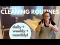 CLEANING ROUTINE DECLUTTER Bathroom Clean With Me Daily Weekly Monthly Cleaning Routines