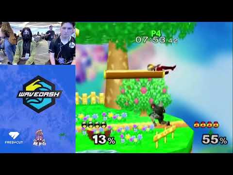 WaveDash 2023 Winners Round 3 - SpacePegion (Captain Falcon) Vs. Justice (Sheik) - SSBM Tournament