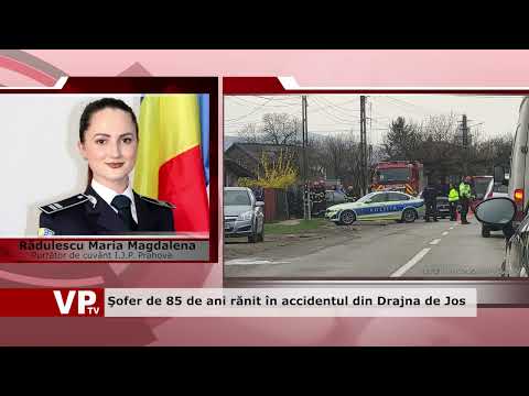 Şofer de 85 de ani rănit în accidentul din Drajna de Jos