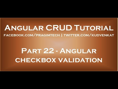 Angular checkbox validation