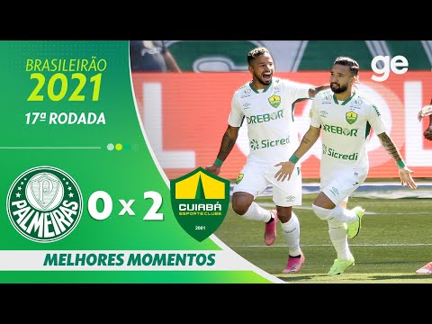 Gols e lances de Palmeiras x Cuiabá
