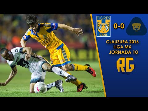 TIGRES 0-0 PUMAS | JORNADA 10 CLAUSURA 2016 | LIGA MX | RESUMEN GOLES