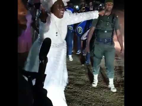 Ooni Adeyeye Ogunwusi, Arriving Omu-Aran, Kwara State for C&S Vigil by Rev. Mother Esther Ajayi