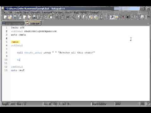 Batch 90 Array Reverse