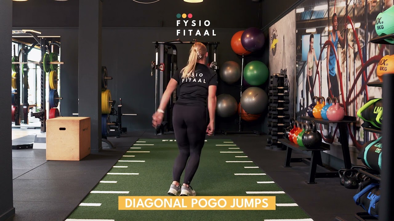 Video thumbnail: Diagonal pogo jumps — instructievideo