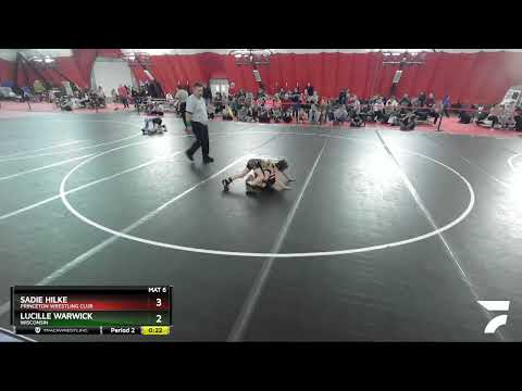 50-55 Lbs Cons. Round 1 - Sadie Hilke, Princeton Wrestling Club Vs Lucille Warwick, Wisconsin 1d0f