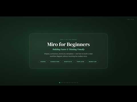 Miro Workflow Tutorial: Master Shapes, Connectors, and Shortcuts