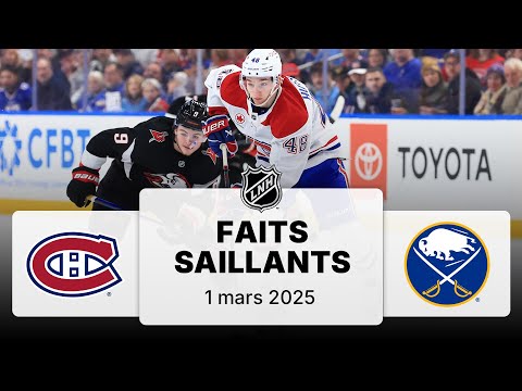 Canadiens vs Sabres 1/3/25 | Faits saillants