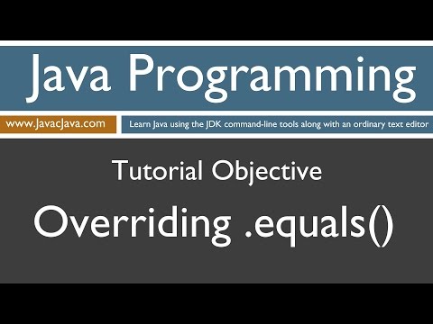Learn Java Programming - Overriding the .equals() Method Tutorial