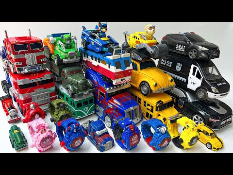 Transformers OPTIMUS PRIME Truck vs KO Robot Watch Assemble Tobot Carbot: BUMLBEBEE Help Paw Patrol