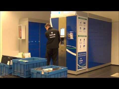 Courier loading operations at Cleveron's Parcel Terminal