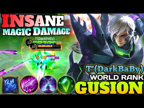 Best build Gusion 2021 Hyper Carry | Top Global Gusion Insane Damage by T'(DarkBaBy) ~ MLBB