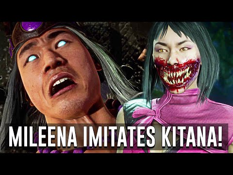 Mileena imitates Kitana, Fooling Liu Kang & Erron Black l Mortal Kombat 11