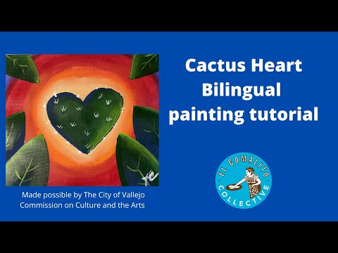 Cactus Heart Painting tutorial