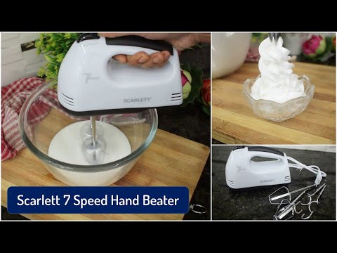 White 260 watt hand mixer hand blender with 4 pieces stainle...