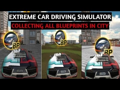 Extreme Car Driving Simulator Collecting all blueprints in City(NEW UPDATE 2020) ANDROID GAMEPLAY