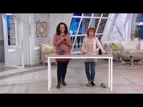 Earth Silky Suede Peep Toe Booties - Kelsey on QVC