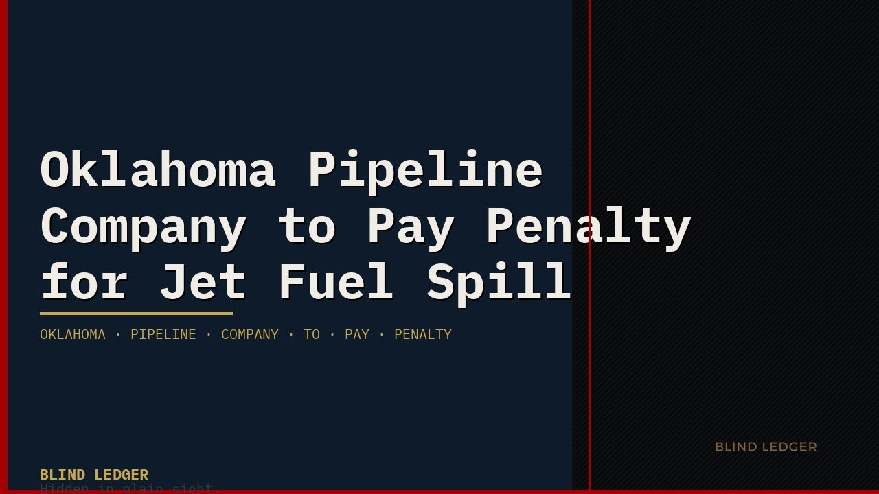 Oklahoma Pipeline Company to Pay Penalty for Jet Fuel Spill