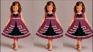 Baby frock design cutting and stitching #fashion #frock #viral #babyclothes #diy / tips and tricks 