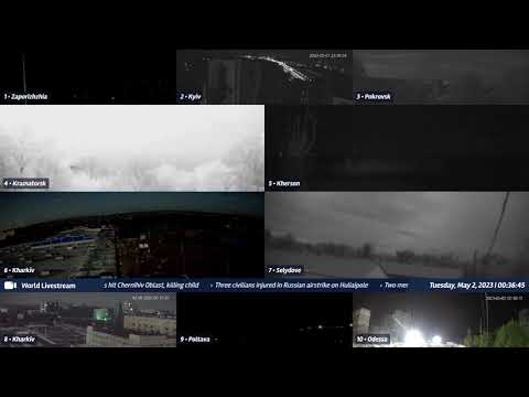 Two big hits at Kramatorsk - cam 4 - audio sync - 05/01/2023